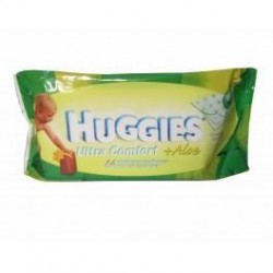 Салфетки влажные детские, Huggies (Хаггис) 64 шт Ультра комфорт Алоэ