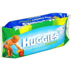 Салфетки влажные детские, Huggies (Хаггис) 64 шт Ультра комфорт нечерал без добавок