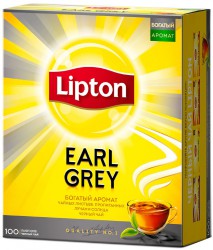 Чай черный, Lipton (Липтон) фильтр-пакет 2 г 100 шт Эрл Грей