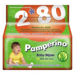 Салфетки влажные детские, Pamperino (Памперино) 160 шт дуо