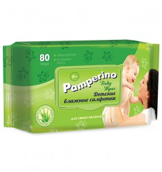 Салфетки влажные детские, Pamperino (Памперино) 80 шт +Бонус 3+1